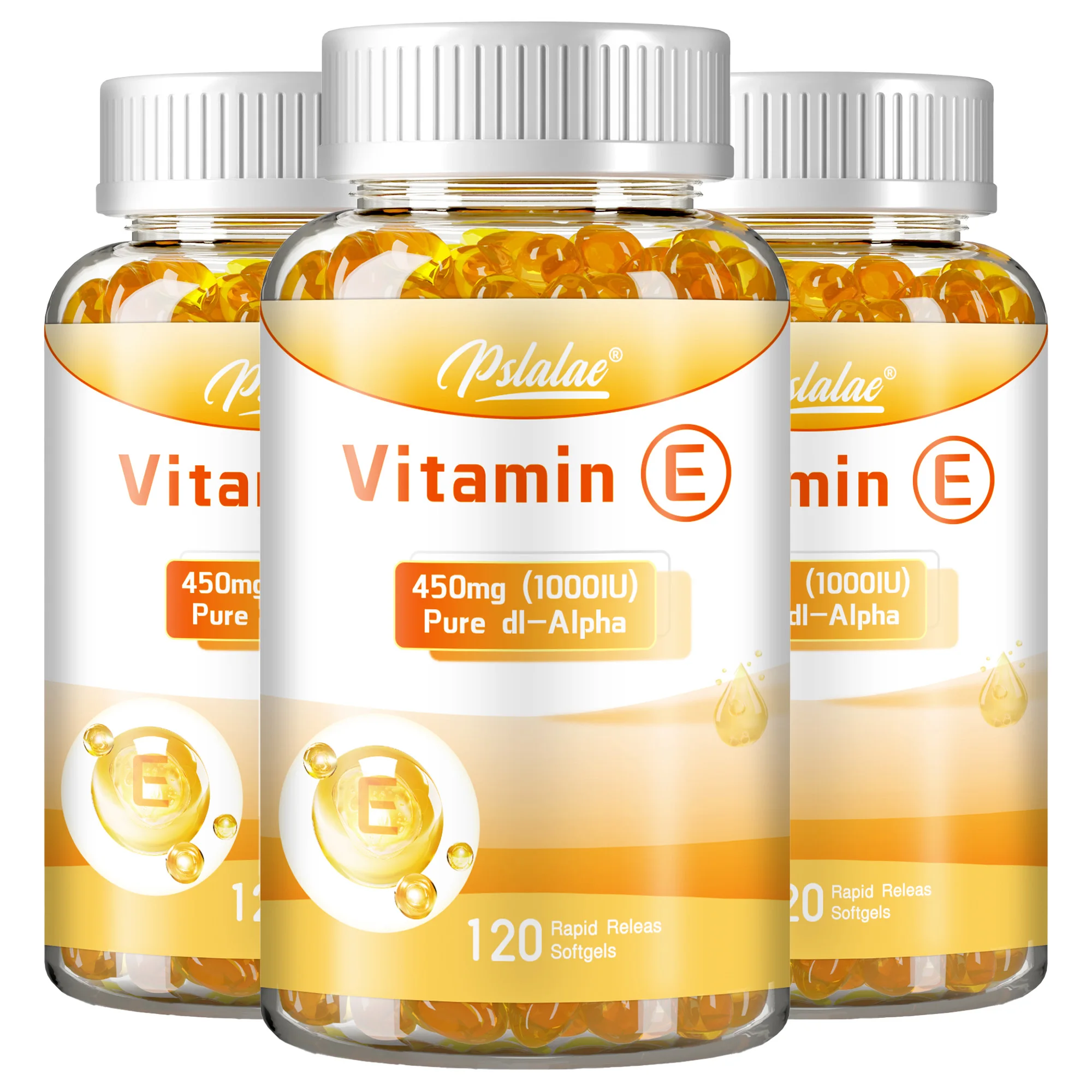 Vitamin E - Promotes Skin, Hair, Nails, Immune and Eye Health, Antioxidant - 120 Capsules