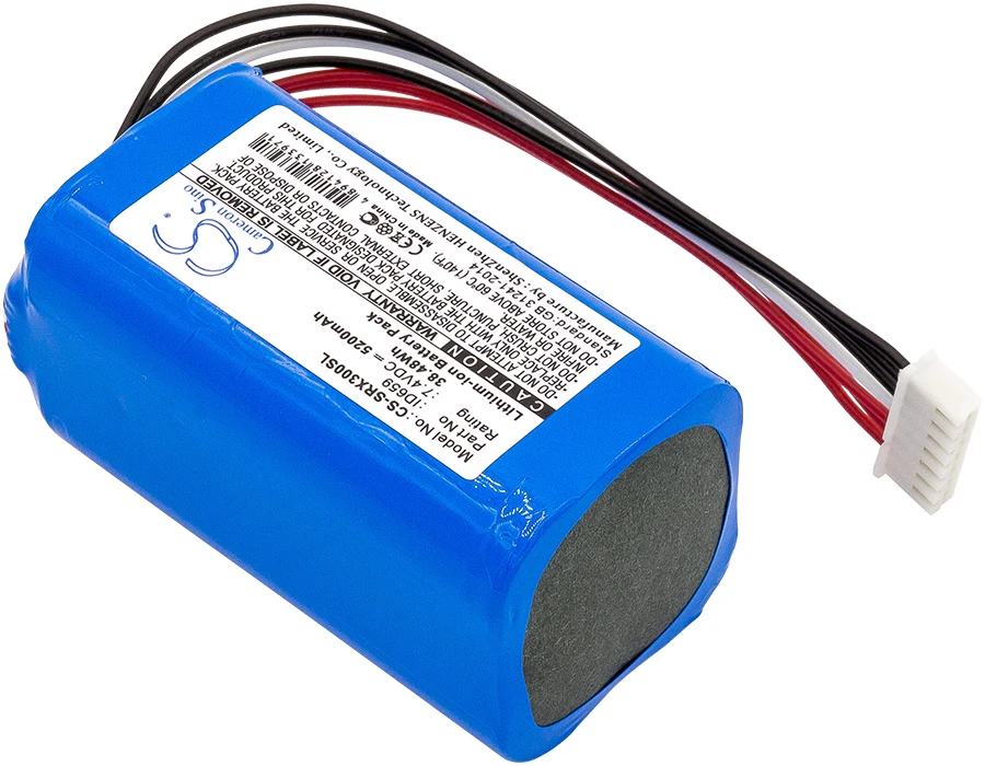 Replacement Battery for Sony  SRS-X30, SRS-XB3, SRS-XB30, SRS-XB43 ID659, ID659B, ST-06S 7.4V/5200mAh