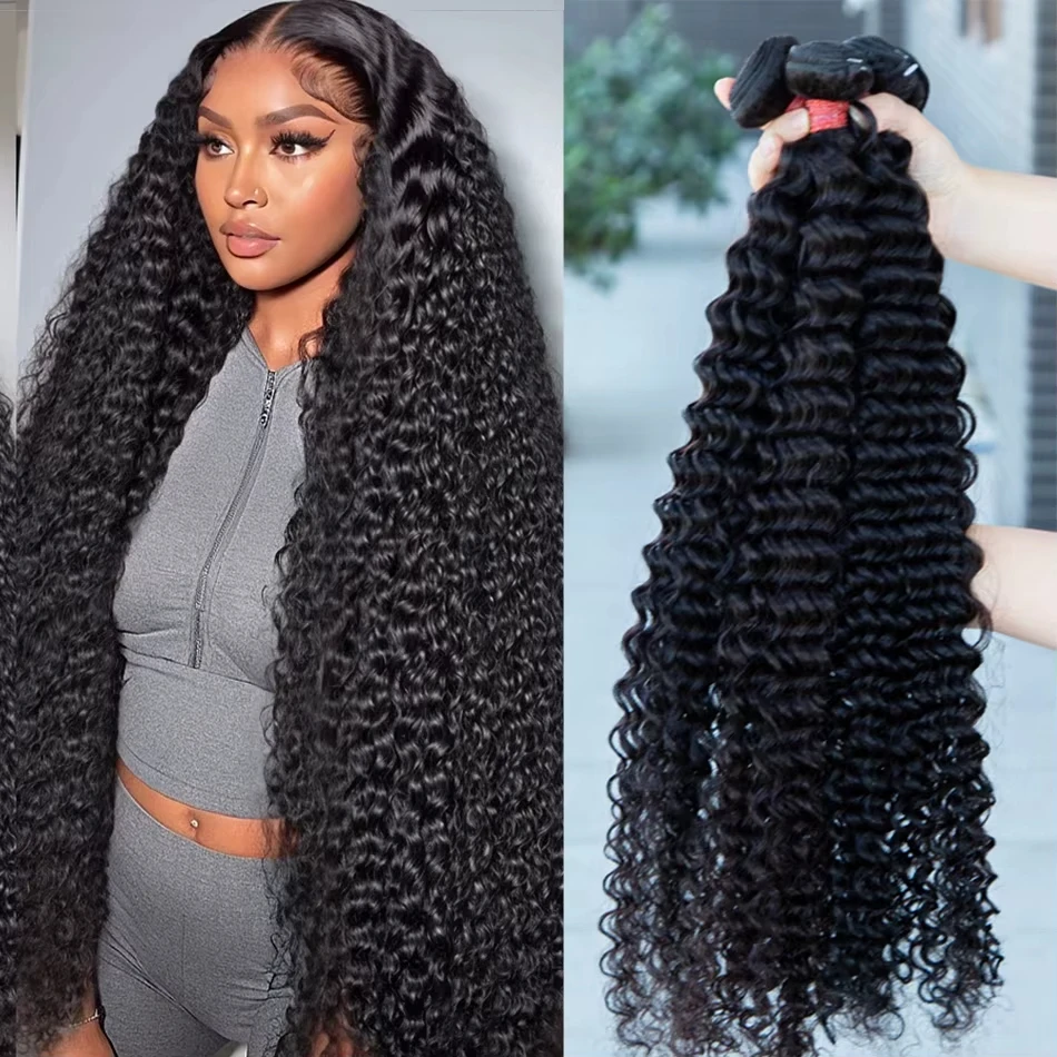 

12A Глубокая волна 100% бразильские сырые человеческие волосы Remy 22 24 26-дюймовые пучки человеческих волос с двойным утком вьющиеся 1/3/4 комплекта предложений для женщин