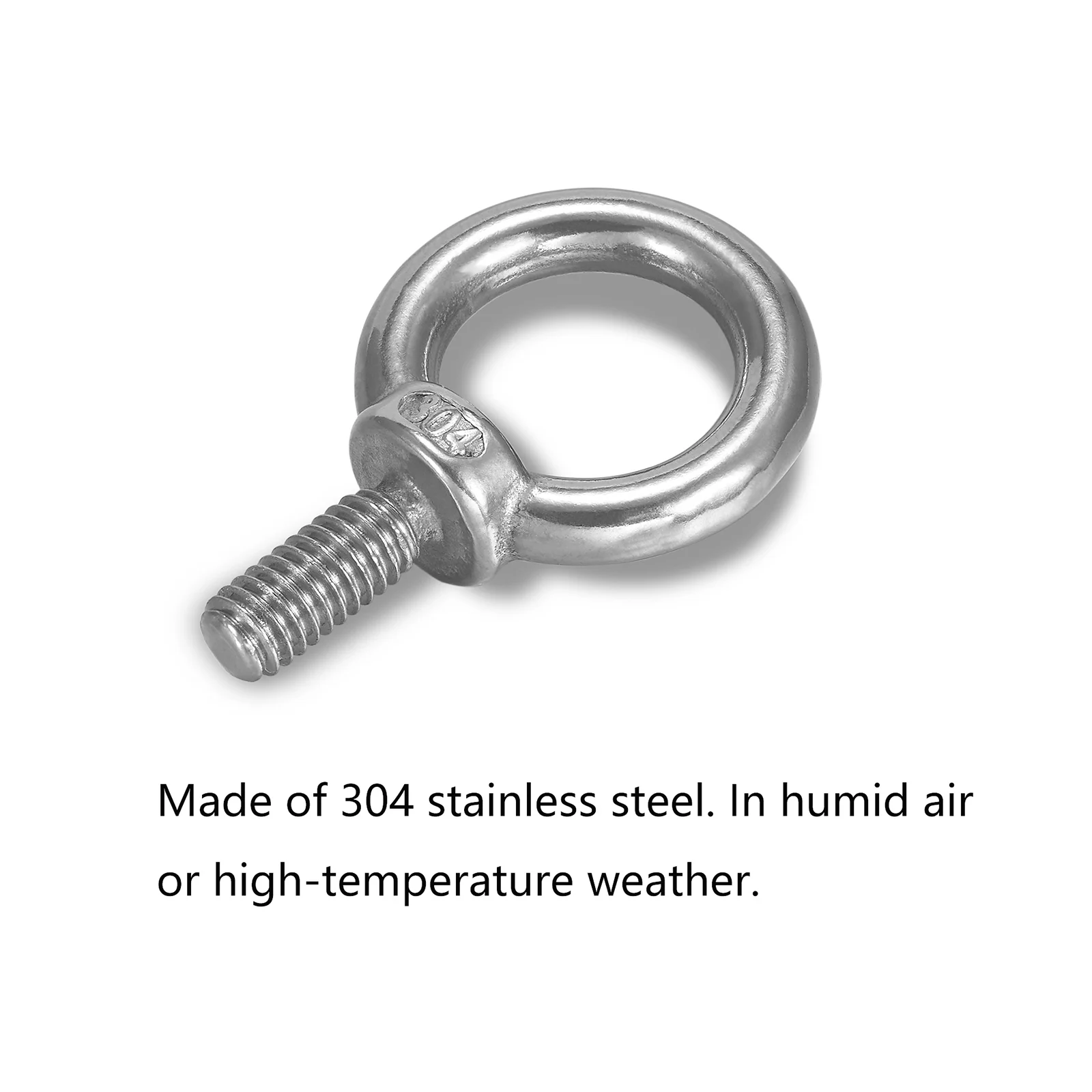 Track Mount Tie Down Eyelets, M6 Bolt, 316 Stainless Steel, Kayak Track Accessories (1 Pack)