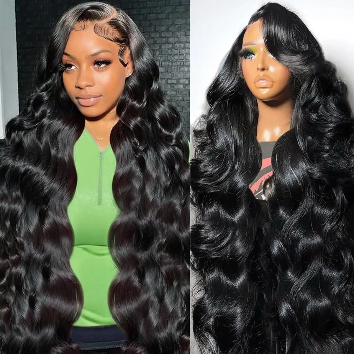 

28 Inch Body Wave Lace Frontal Wigs Human Hair 13x4 HD Water Wave Lace Front Wig 180% Density Pre Plucked Wigs Human Hair