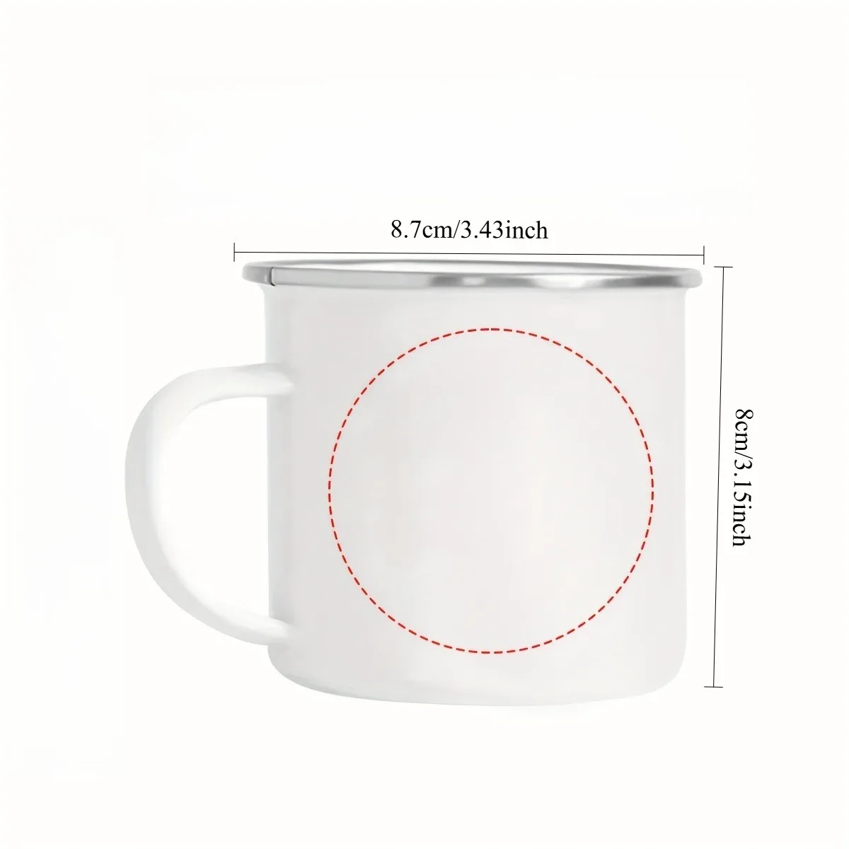 Personalized Pet Photo Enamel Mug Custom Dog Cat Picture Camping Cup Pet Lover Memorial Birthday Gift for Pet Owners.
