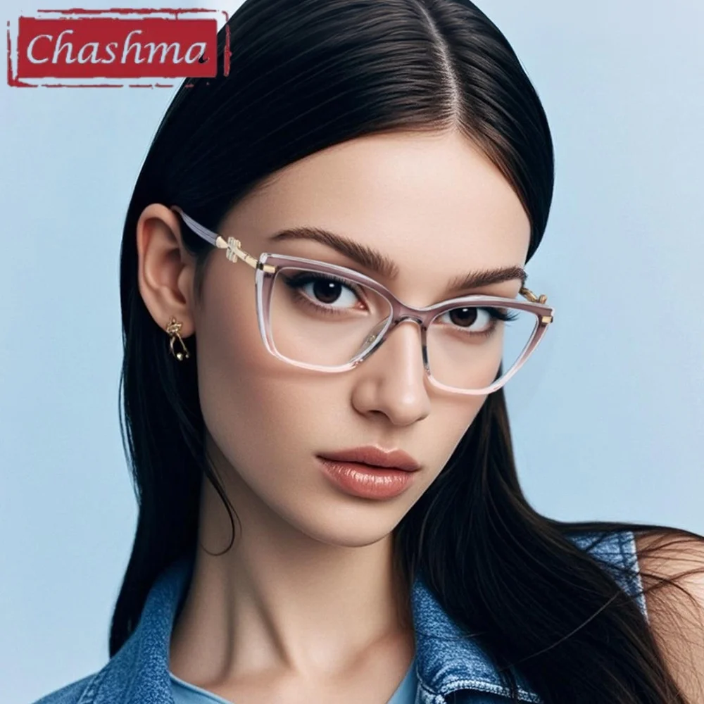 

Chashma Prescription Glasses TR90 Eyeglasses Frames Women Fashion Cat Eye For Eyewear Recipe Lenses Myopia Presbyopia Spectacles