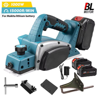 1000W Brushless Planer Multifunctional Home Desktop Hair Planer Woodworking Portable Hand Tool for Makita 18V Lithium Battery