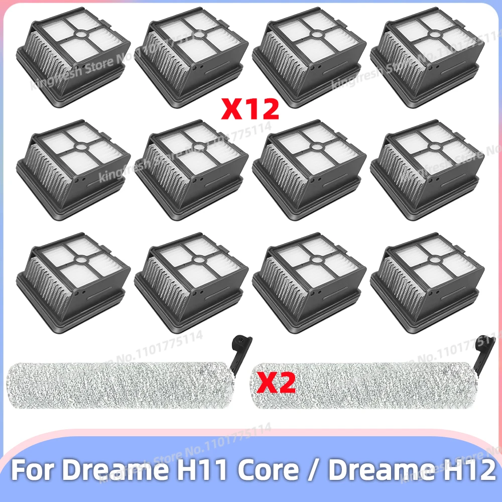 Fit For Dreame H11 Core HHR21A / H12 Vacuum Replacement Parts Roller Brush Hepa Filter Accessories