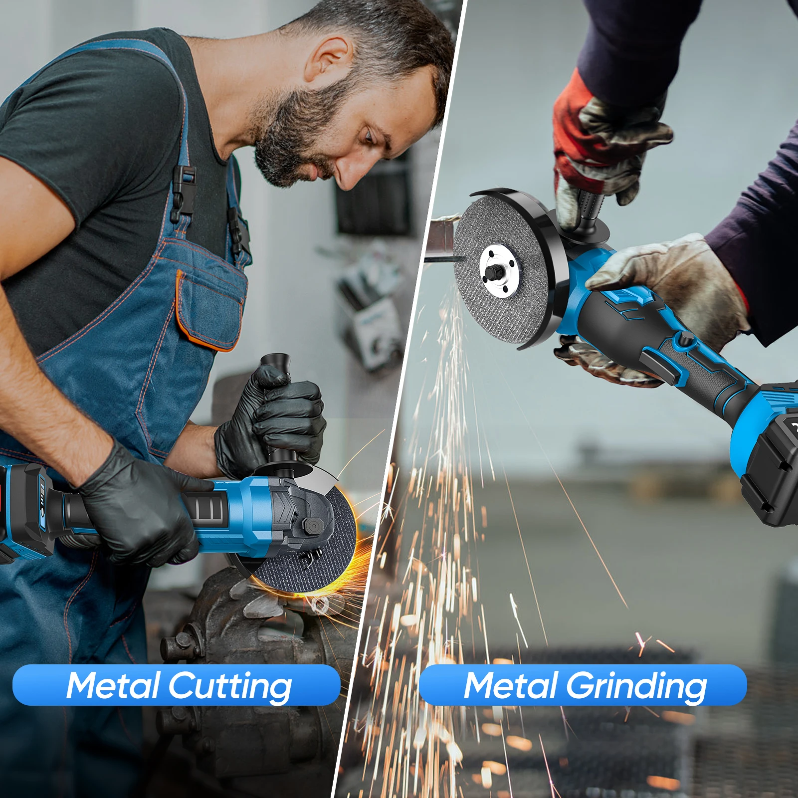 125MM Bürstenloser Elektrischer Winkelschleifer 3 Variable Geschwindigkeiten 1500W Schneidemaschine Holzbearbeitungswerkzeug für Makita 18V Akku – Detail 5