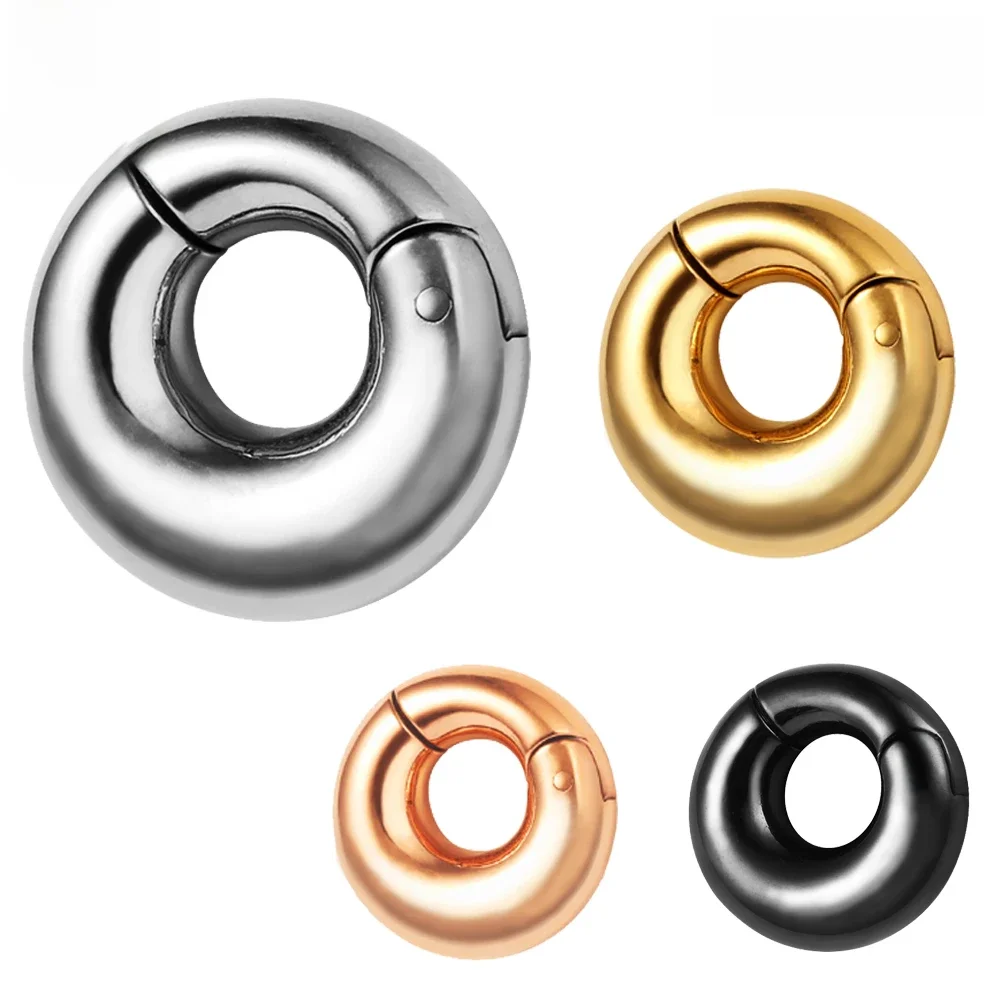 Casvort 2PCS 8mm 0g 6mm 2g Okrągłe magnetyczne ciężarki do uszu ze stali nierdzewnej Zatyczki do uszu Tunele Piercing Biżuteria do ciała Expander — zdjęcie 2