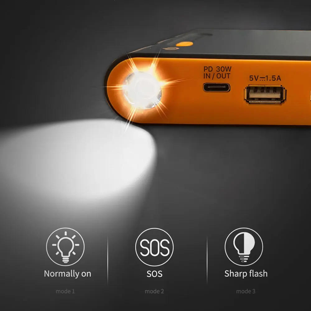 カーバッテリーブースター,ポータブル充電器,30w,外部バッテリー,12v