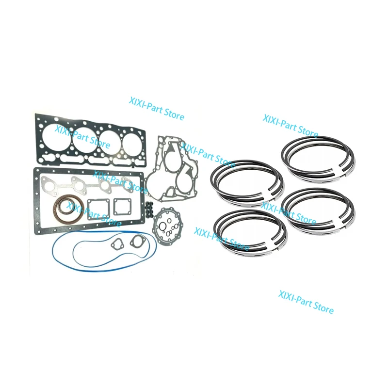 

For Kubota V1505 Full Gasket Kit Set &Piston Ring 78*2HK+1.5+4mm Head Gasket Overhaul Rebuild Kit