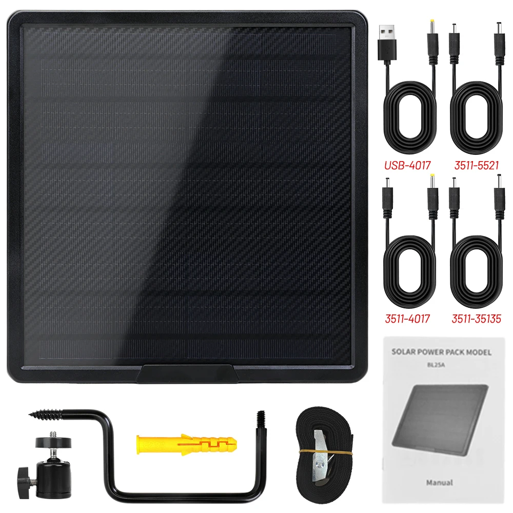 Trail Game Camera Solar Panel Kit 25000mAh 6V 9V 12V Rechargeable Solar Charger for Outdoor Hunting Camera Accessories