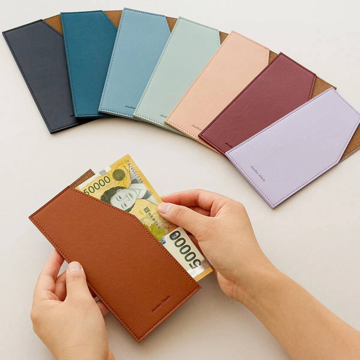 Funnymade Domestic Fabric Leather Cache Pocket Golf Wallet Blossom Envelope Money Pocket