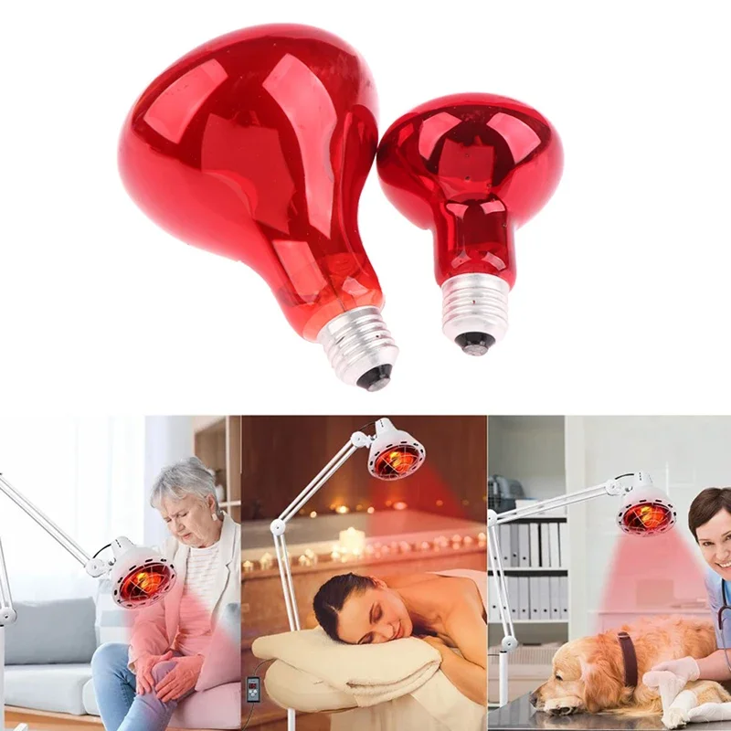 Ampoule de physiothérapie infrarouge 100W 150W, thérapie chauffante, lampe rouge pour le corps, les douleurs du cou, l'arthrite, Relaxation des articulations musculaires, soulagement de la douleur