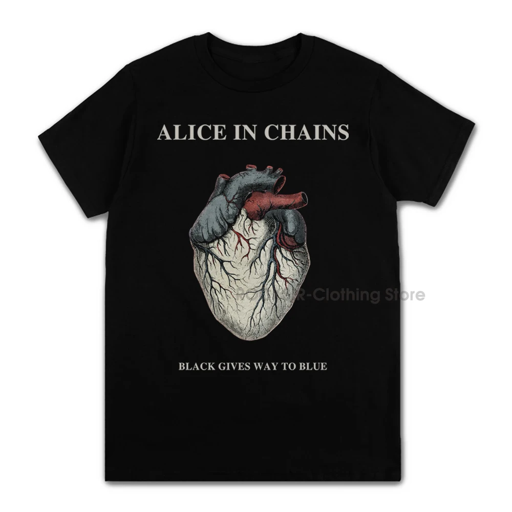 Men Crew Neck Tops Fashion Cotton Tshirt Alice in Chains Sun Logo Print Unisex Casual Rock Style t-shirt High Quality Basic Tees