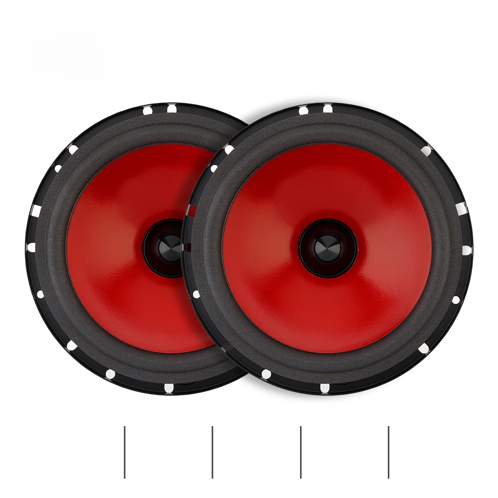 2 szt. 6,5-calowe 600 W 4-drożne samochodowe głośniki HiFi o pełnym zakresie częstotliwości Uniwersalne głośniki koncentryczne — 2