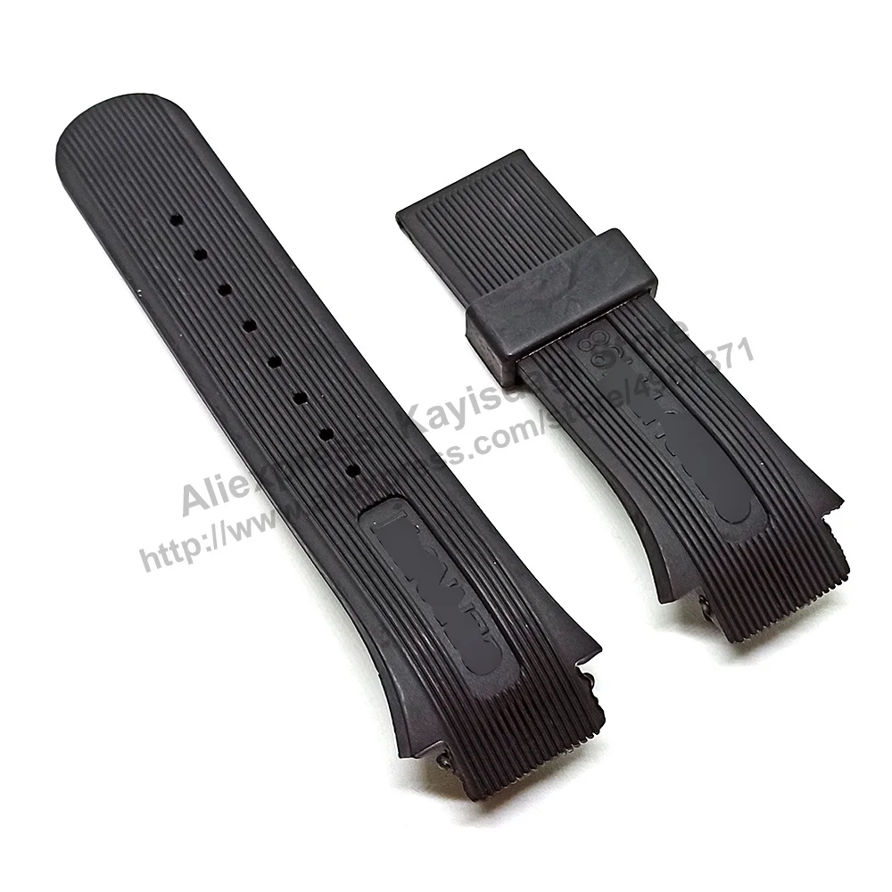 18mm Black Rubber Replacement Watch Band / Strap compatible for Cerruti 1881 68311