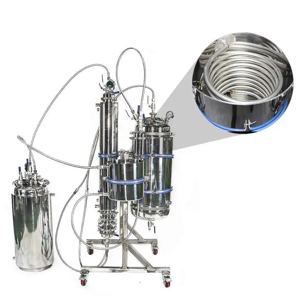 10LB Jacketed Closed Loop Extractor Double Vacuum Chamber 4