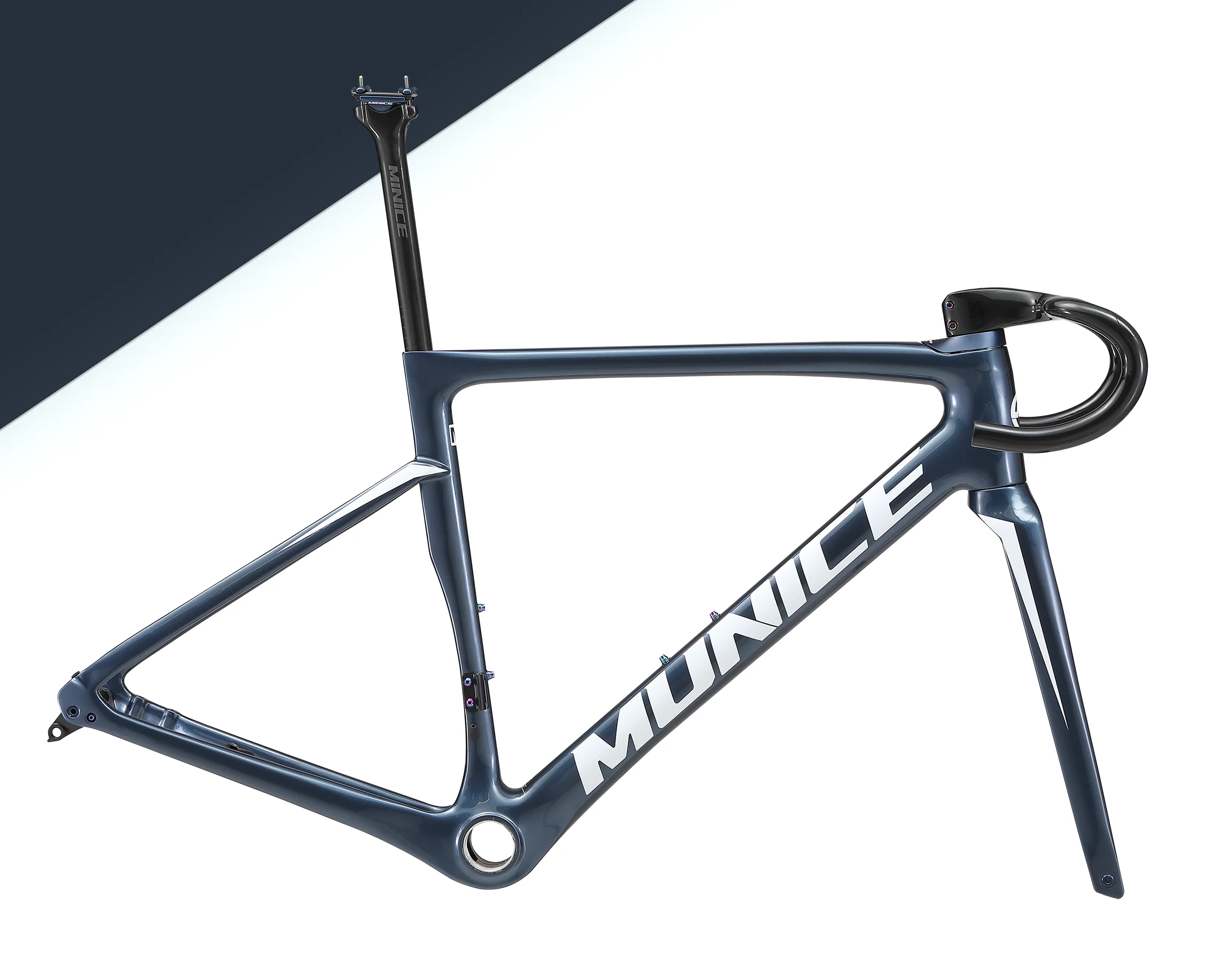 Munice R2 Carbonfaser-Rennradrahmen Versand aus Spanien Ultraleichter Allround-Carbon-Rennradrahmen Aerodynamischer EPS-geformter Carbonrahmen Scheibenbremse Max. 700*32C AERO T47 Fahrradrahmen Vollständig interne Kabelführung Lenker DI2 Mechanisch 2 Jahre Garantie – Detail 32
