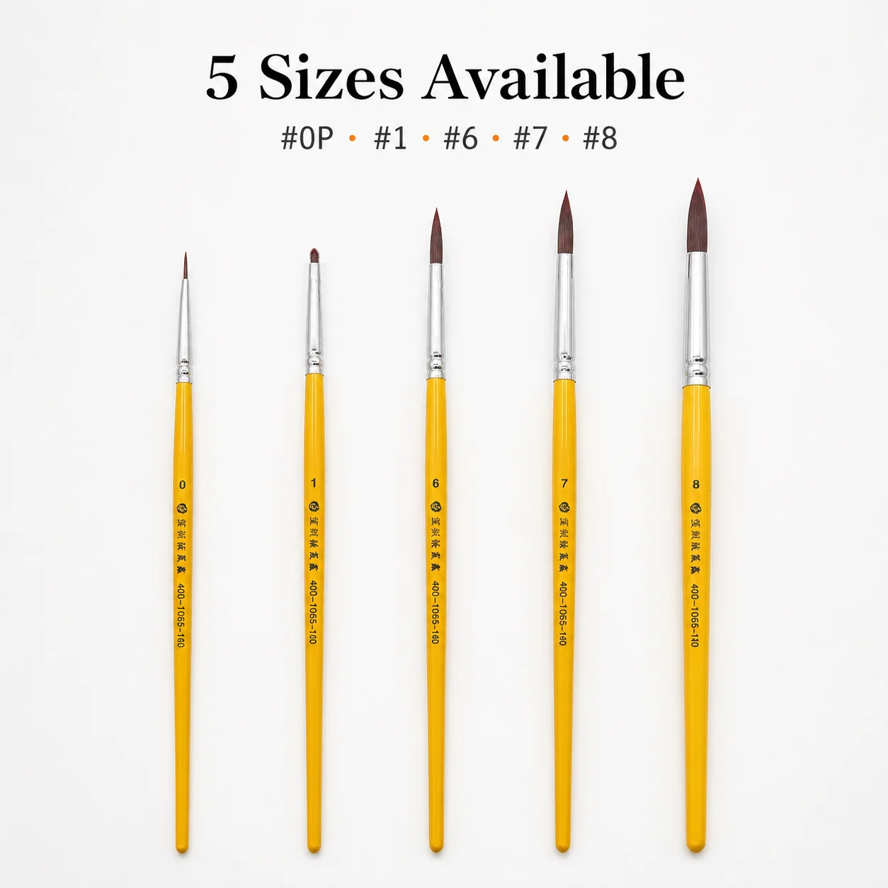 Dental Porcelain Brush Golden Yellow Wood Handle Nylon Bristles Dental Lab Glaze Brush for Ceramic Restoration Technician Tools