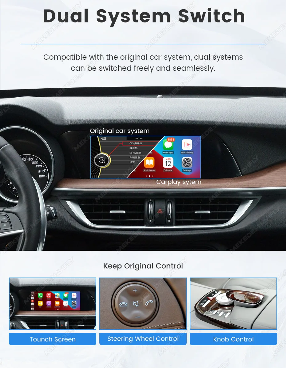 MEKEDE Kabelloses Carplay BOX Android Auto MINI BOX für Alfa Romeo Giulietta OEM-Bildschirm Upgrade-Modul DSP BT Unterstützt YOUTUBE Netflix Twitch TikTok Facebook Kamera Carplay BOX Unterstützt Mirror Link HDMI IN Sprachsteuerung – Detail 10