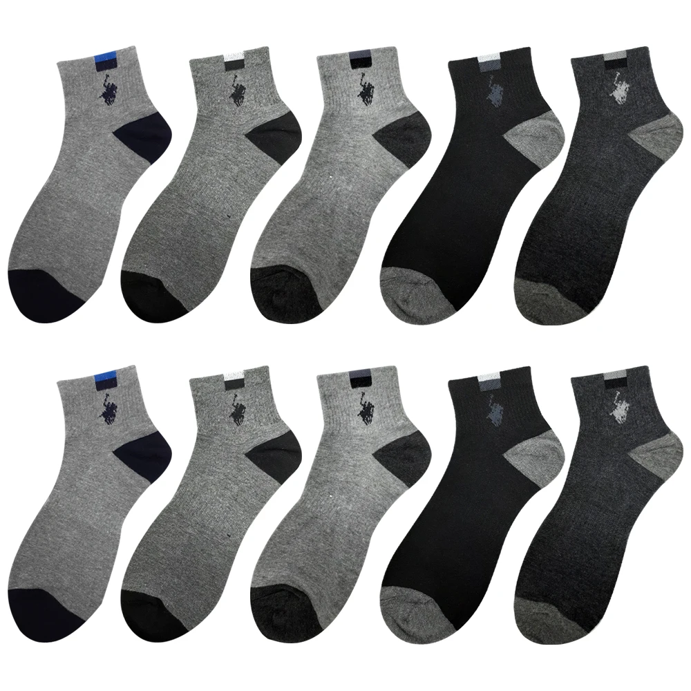 Beverly Hills Polo Club Men's Two-Tone Top Logo Ultra Mini Socks, Ankle Socks, Sock Set, Men's Socks, 10 Pairs