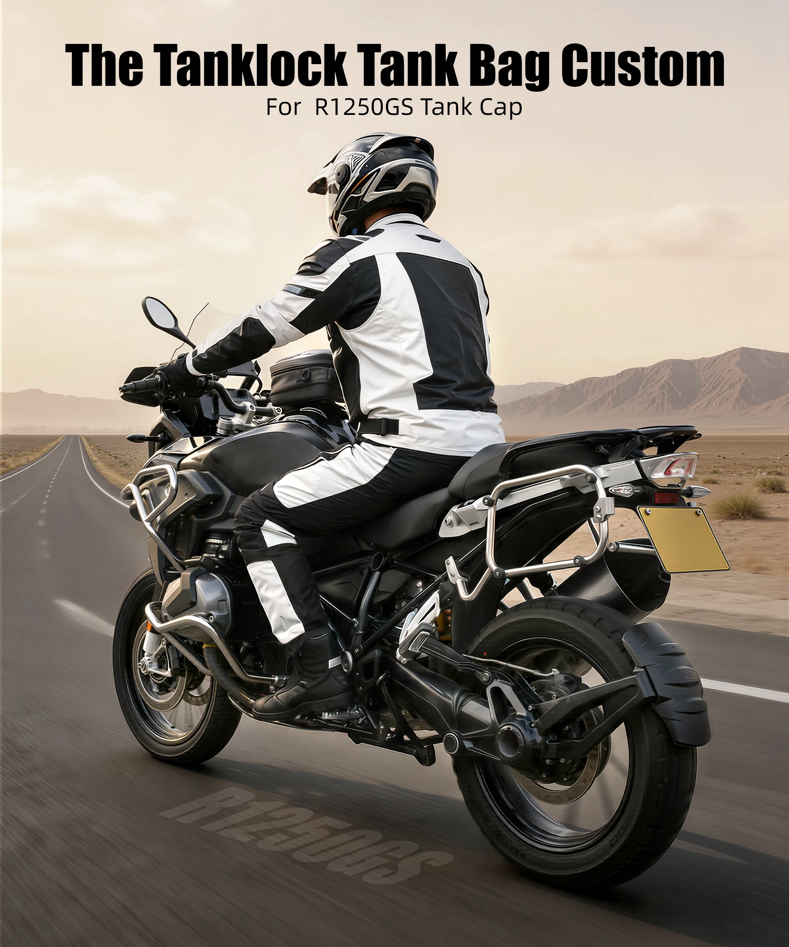 Tankrucksack Push-Pull Schnellverschluss-System für Yamaha Tenere 700 19-24 BMW R1250GS Adventure 17-24 Honda CRF1100L Africa Twin 20-25 – Detail 10