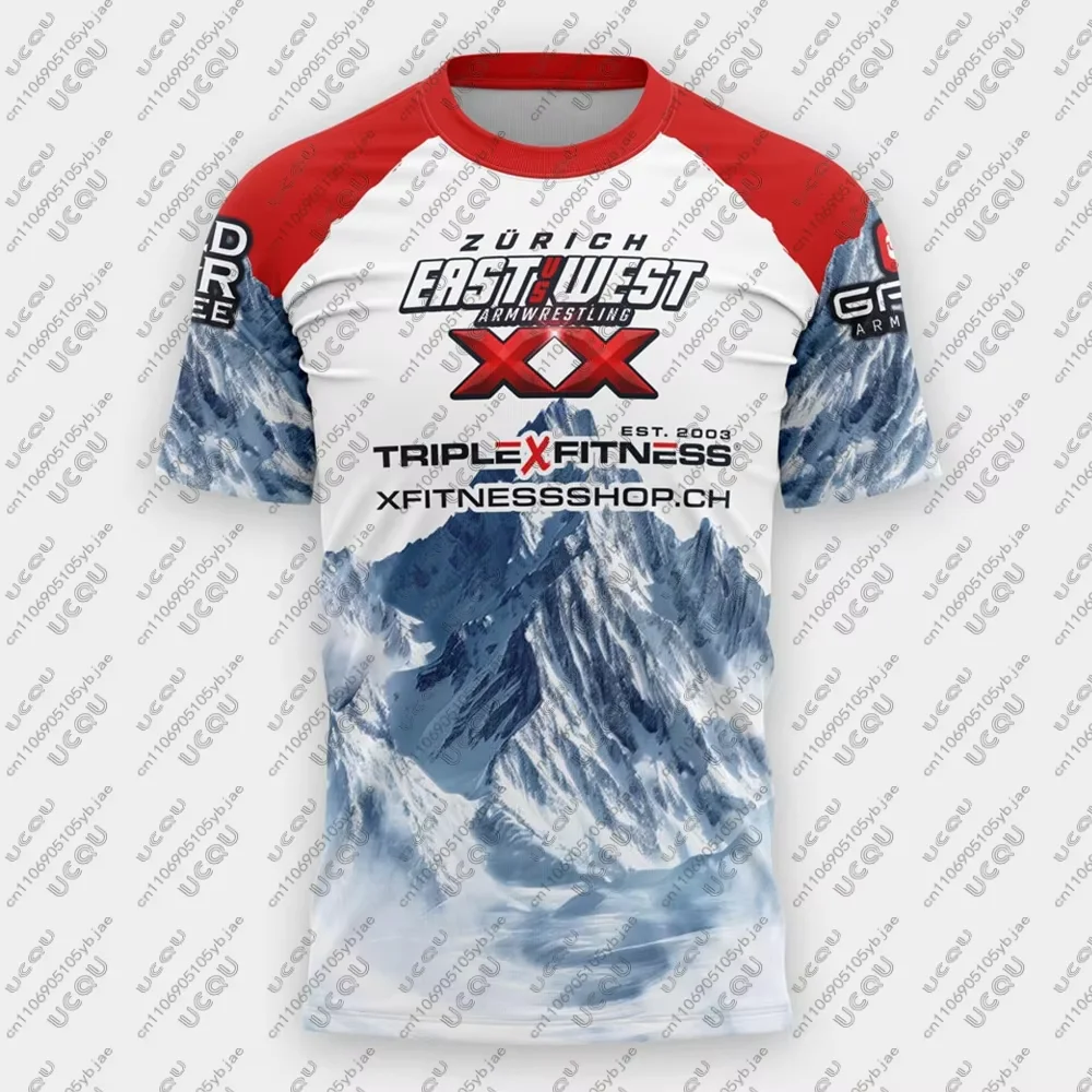 

Футболка для армрестлинга 2026: Мужская, женская, детская, подростковая. Матч «Восток против Запада». Дышащая, повседневная, для фитнеса, для активного отдыха.