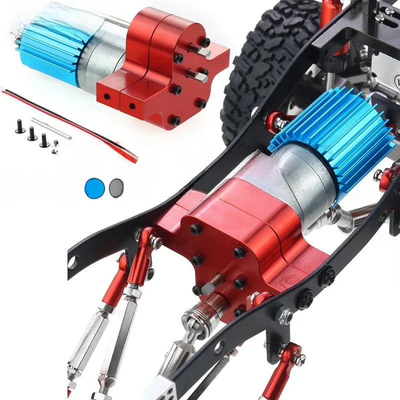 Boîte de vitesses de transfert en métal avec moteur à brosse 370 pour WPL B14 B16 B24 B36 C14 C24 JJRC Q60 MN D90 MN99S MN91, changement de vitesse amélioré