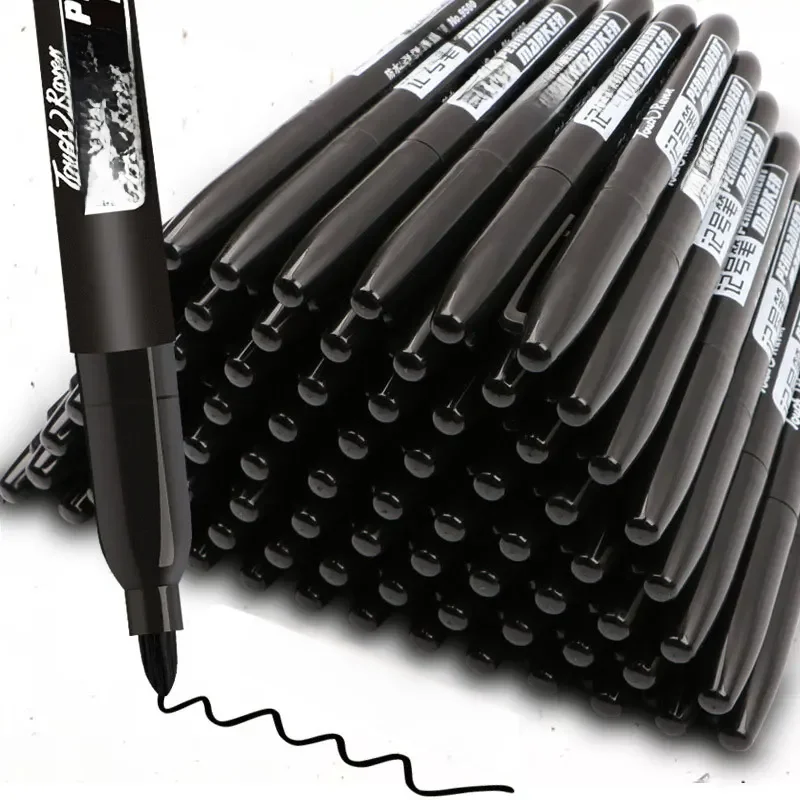 6 szt. Marker permanentny Manga markery do rysowania czarny niebieski czerwony wodoodporny atrament długopisy do szkicowania artykuły papiernicze artykuły szkolne — zdjęcie 2
