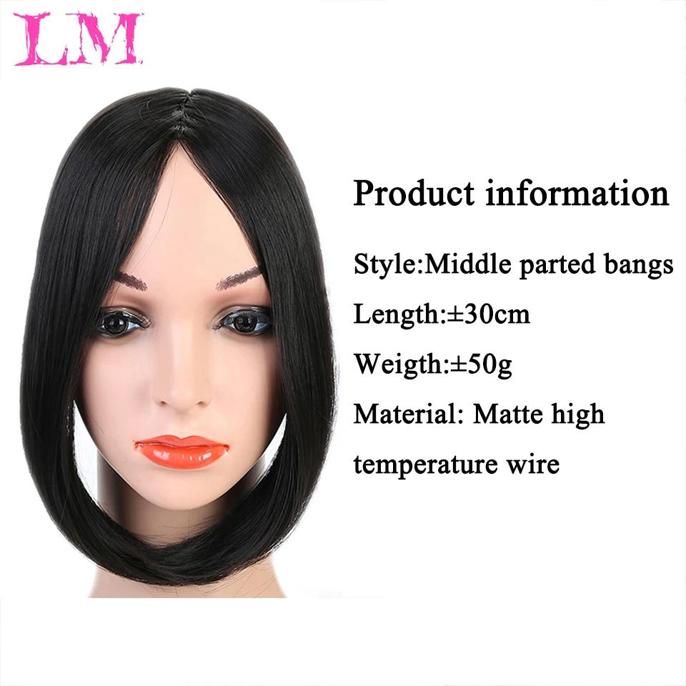 FOR Fringe Clip In Hair Bangs Hairpiece Clip In Hair Extensions Heat Resistant Synthetic Fake Bangs Hair Piece Hair Pad/Bangs