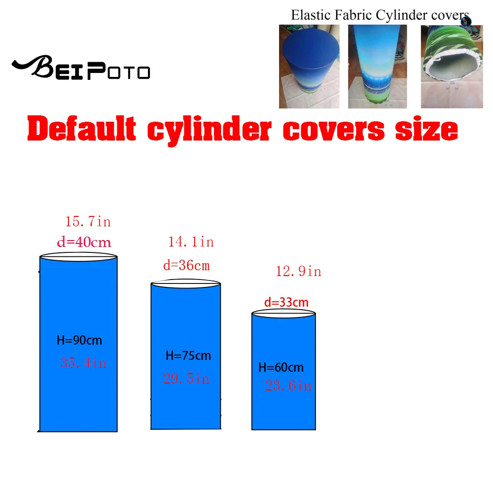 تخصيص 6.5ft اغطية مستديرة و 3 اسطوانة تغطي النسيج المرن