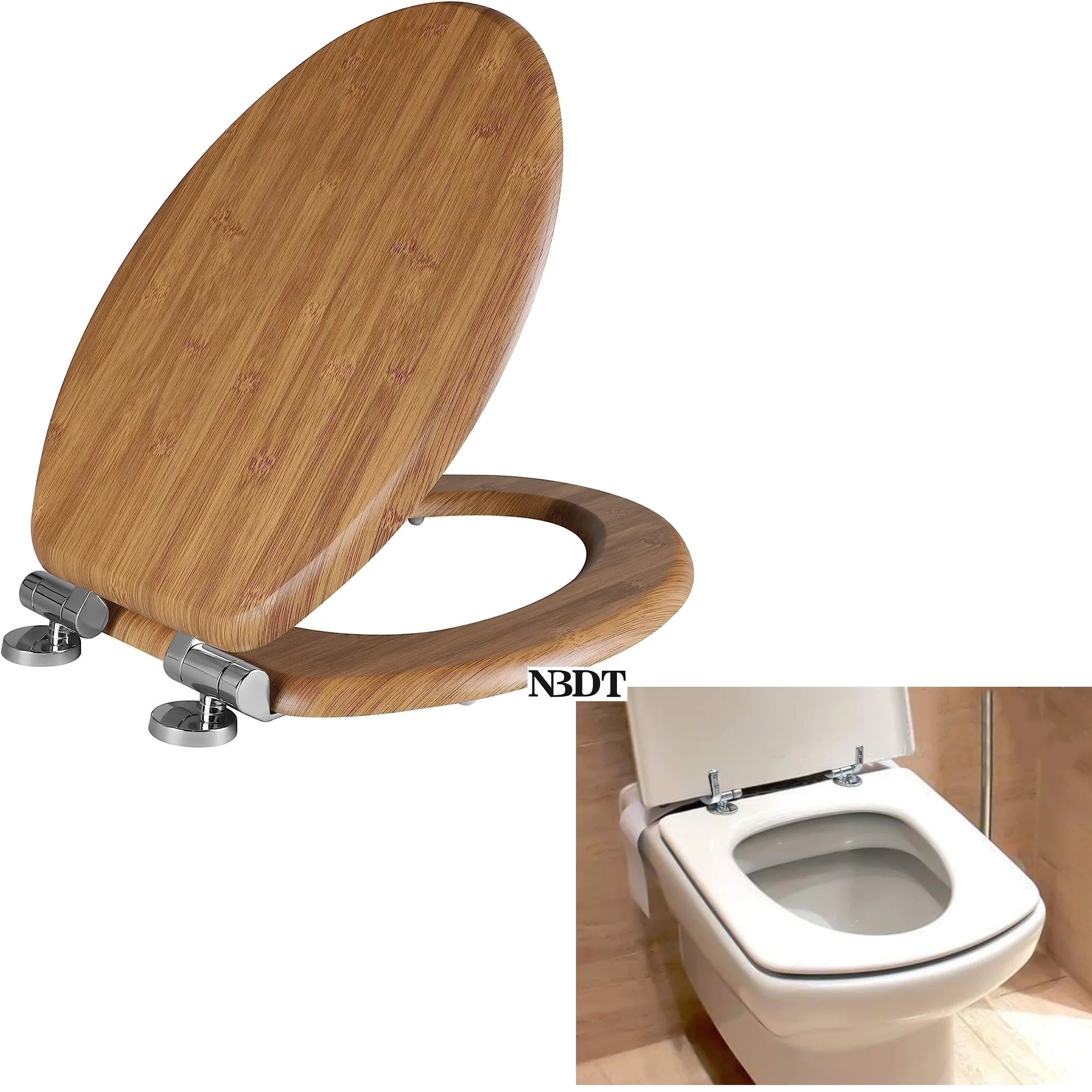 1Pair Zinc Alloy Toilet Seat Resin Wooden Lid Cover Hinge Relacement Under/Top Mount Bolts Screw Wing Nuts Anchor