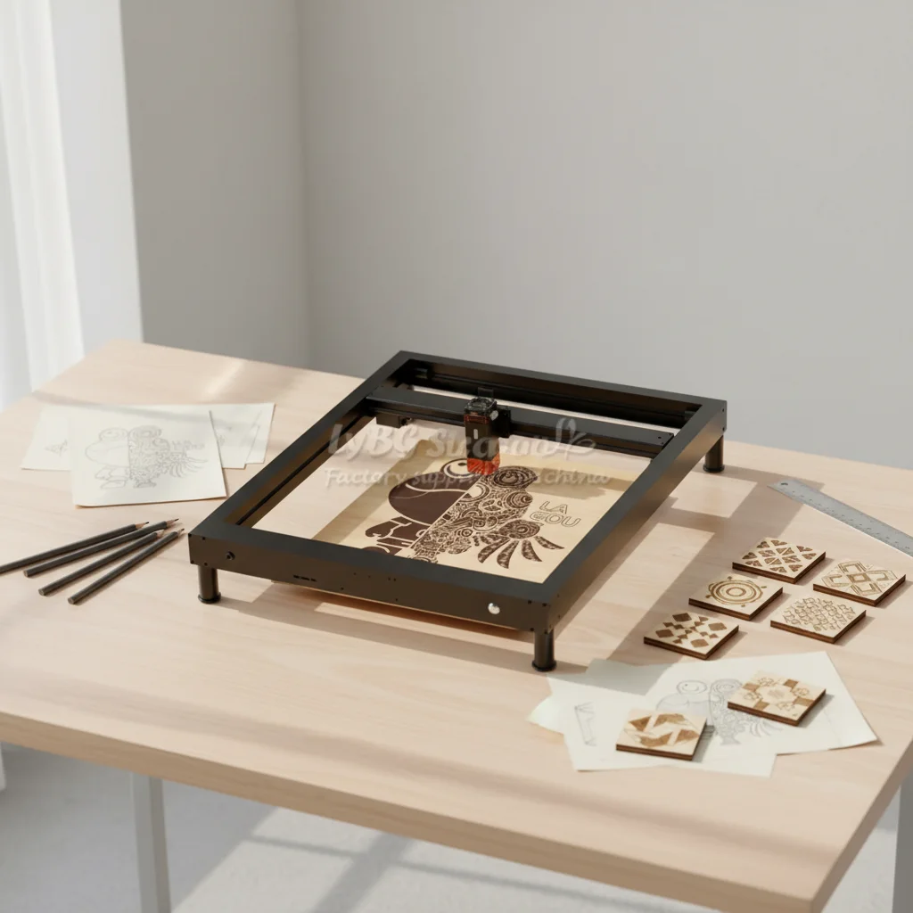 

Лазерный гравировальный станок LYBGACNC M3 M3C с двумя лазерными головками для металла, стекла, кожи и дерева, 400x400 мм