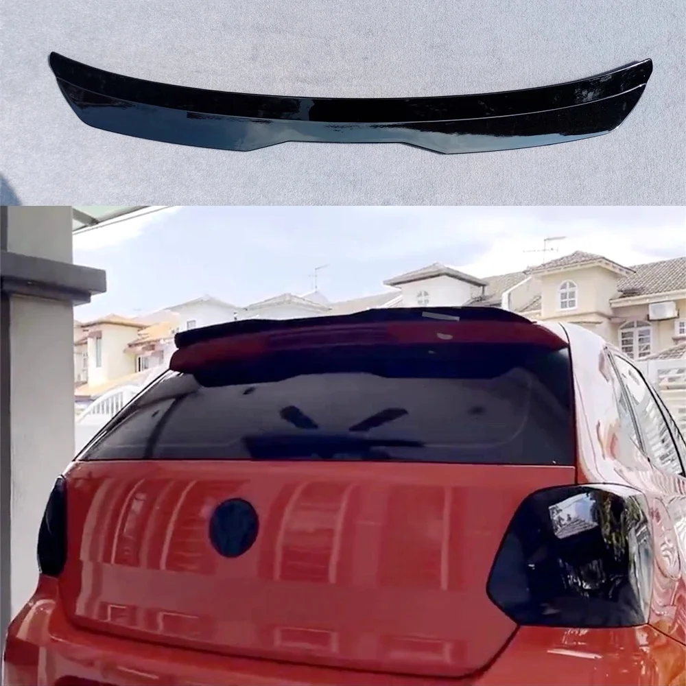 Tylny spojler dachowy do VW POLO MK5 GTI / R-LINE Spoiler skrzydłowy do Polo MK5 6R 6C Plastikowe spojlery tylnej szyby ABS — zdjęcie 2