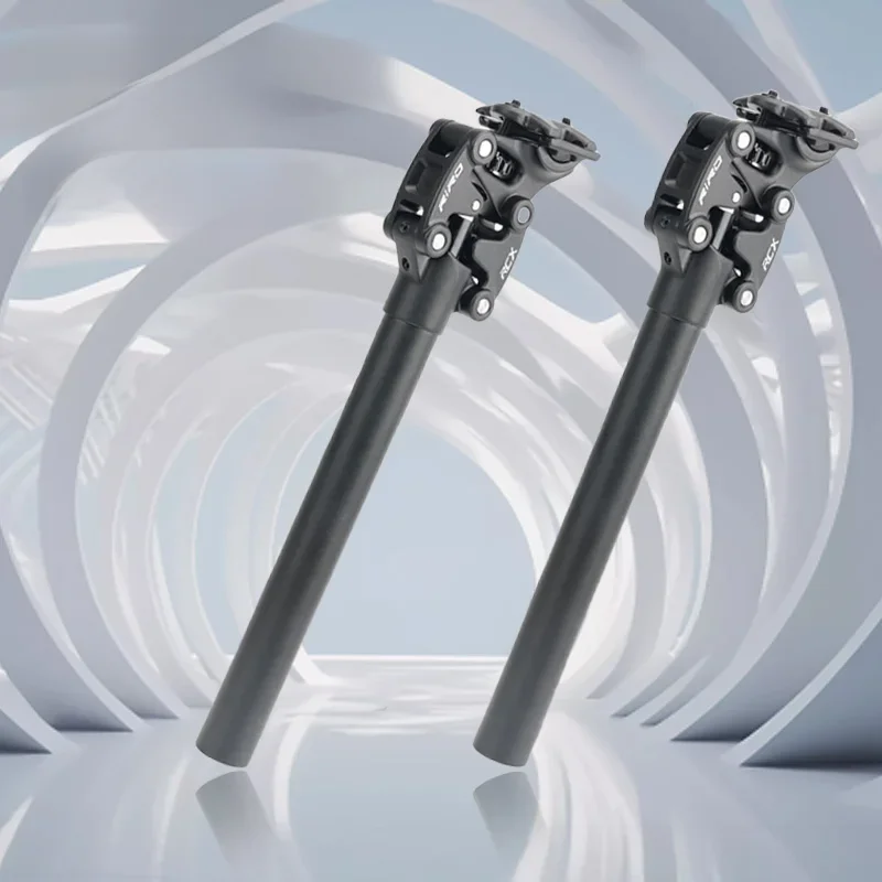 AliExpress Bicycle Seatpost with shock absorber Mountain Bike Seat post 27.2 30.9 31.6mm MTB Bike Seat Tube 350mm Four link bicycle parts