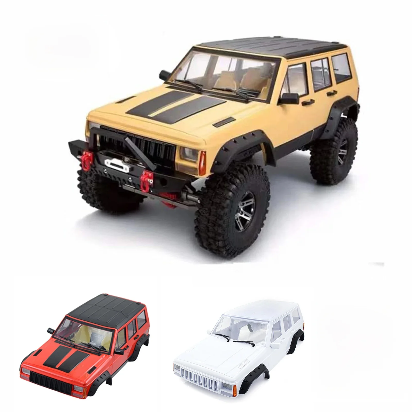RODE SPIDER Geschilderd Cherokee Body 313mm 12.3 "Wielbasis Plastic Auto Shell voor RC Crawler Axiale SCX10 & SCX10 II 1/10 90046 90047 - afbeelding 2