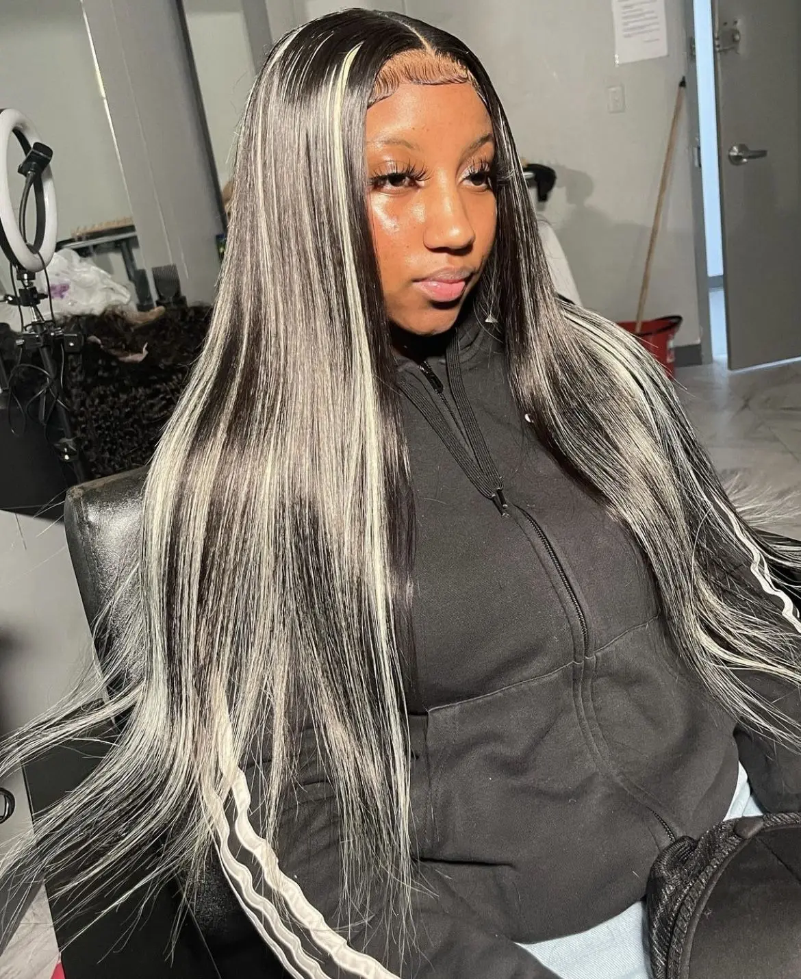 

Sliver Gray 30 40Inch Bone Straight 13x6 Hd Lace Frontal Wig 100% Human Hair Brazilian Transparent Lace Colored Wigs For Women