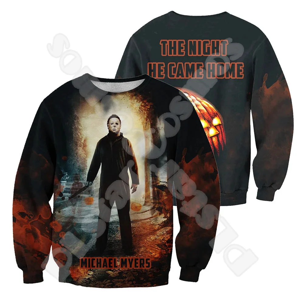 Halloween Michael Myers Horror Terror Movie Vintage Funny Retro Streetwear 3DPrint Harajuku Pullover Casual Jacket Hoodies X12