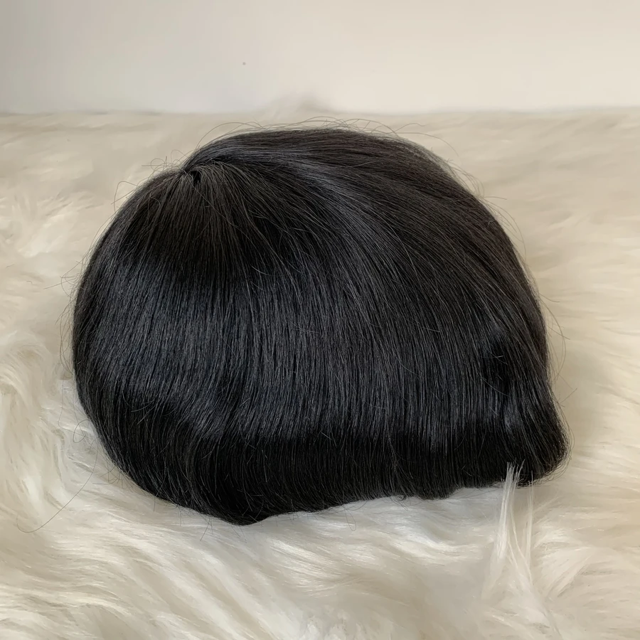 

Male Hair Prosthesis Full Lace Base Man Wig Breathable Men's Capillary Prothesis 6" Wig For Men Lace Hair Replacement