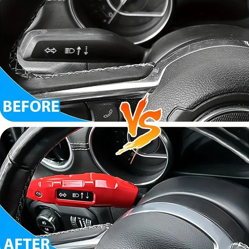 ABS A1 Turn Signal Control Lever Extender, Blinker Switch Extension for 2018-2026 Jeep Wrangler JL and Gladiator JT, Red Available, Quick Mount, Optimized Signal Switch Operation, OEM Color Match, Precise Fit, Automotive Interior Upgrade Part