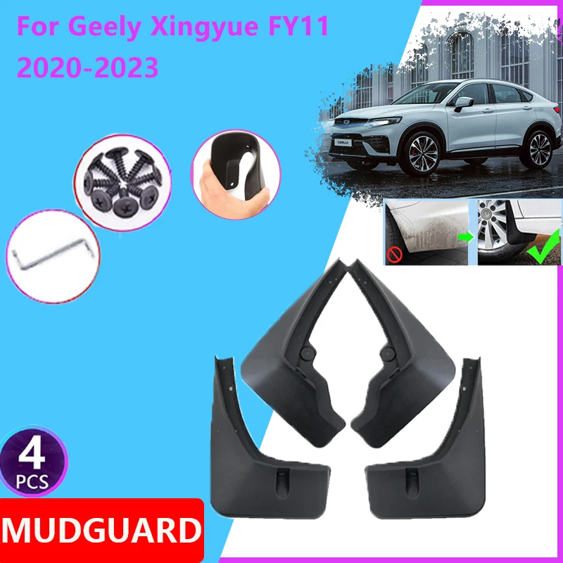 

Car Mudguards for Geely Xingyue S Tugella FY11 2020~2023 Front Fenders Splash Guards Covers Wheels Protecti Exterior Accessories