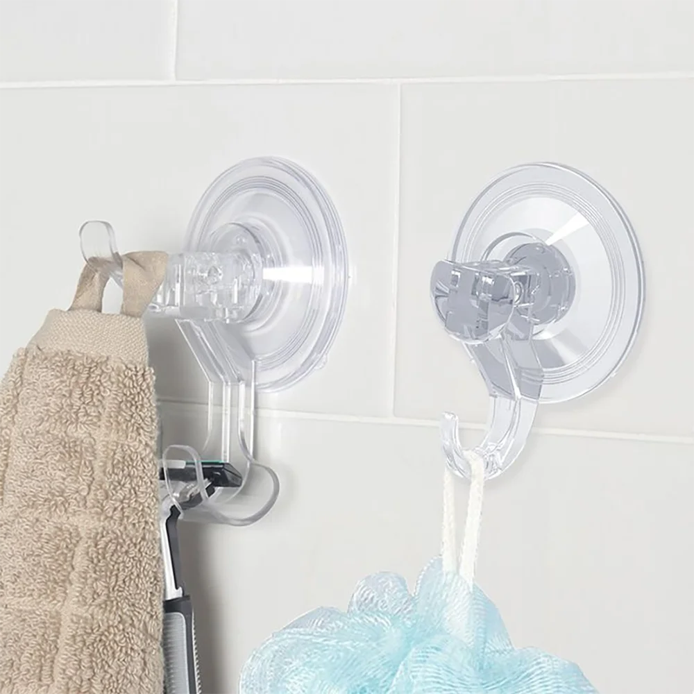 Transparent and Reusable Heavy-Duty Vacuum Suction Cup Hook Suction Cup Hook Glass Kitchen Supplies Bathroom Towel Hook
