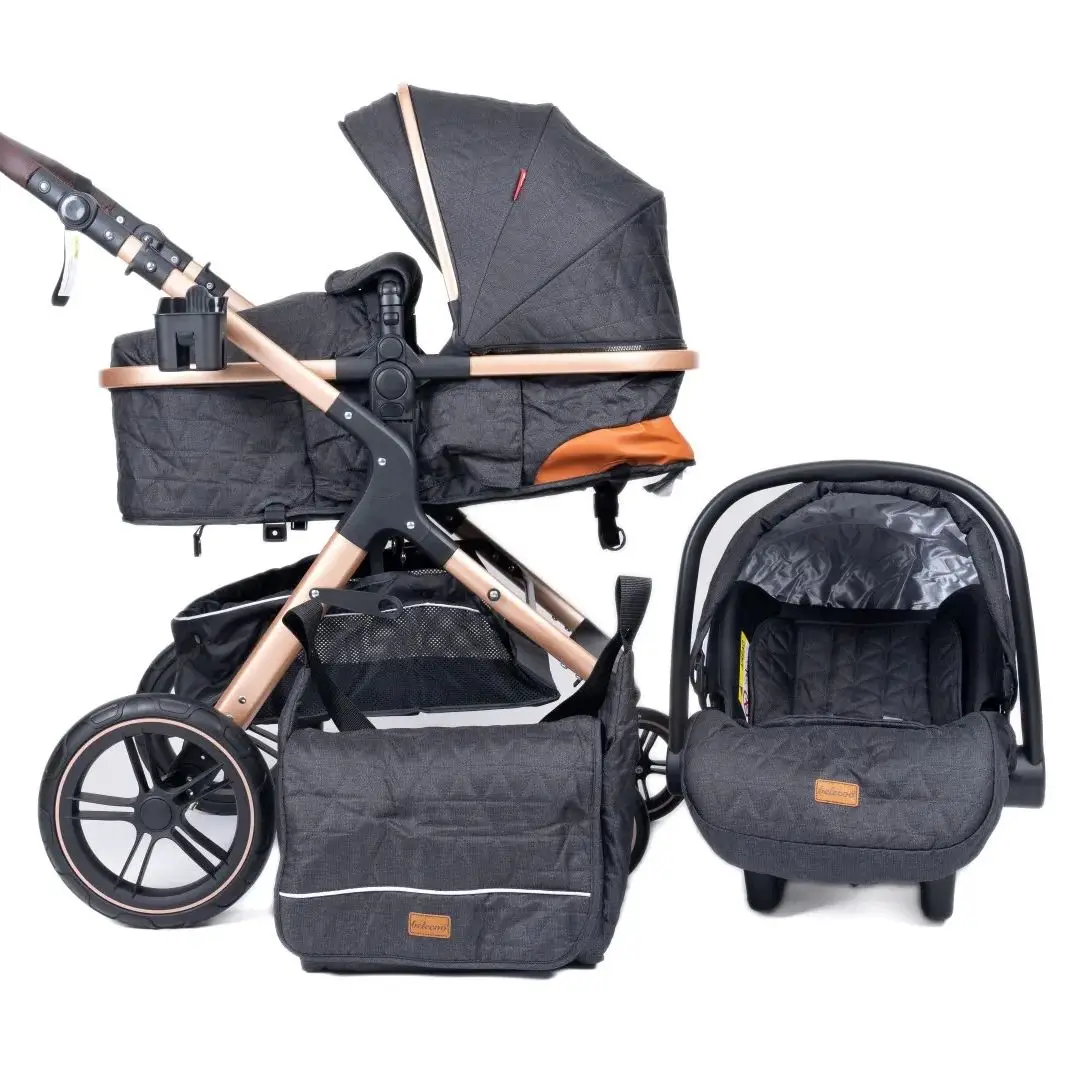 Baby Stroller For 0-3 Year Luxury Baby Stroller Pram Portable Baby Strollers with 4 Wheels