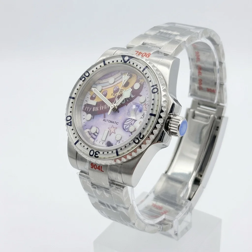PARNSRPE's new automatic mechanical watch NH35 Submariner's curious dial sapphire mirror is of high quality. view 2