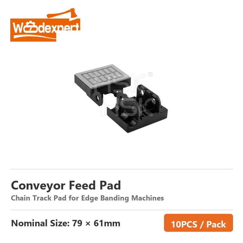 10PCS 79x61mm Conveyor Feed Pads Compatible with KDT Edge Banding Machine Chain Track Replacement Parts