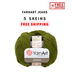 YarnArt Jeans 5 Balls Soft Cotton Baby Knitwear Blanket Sweater Ornamen Yarn Hand Knitting Amigurumi Craft Crochet Thread DIY