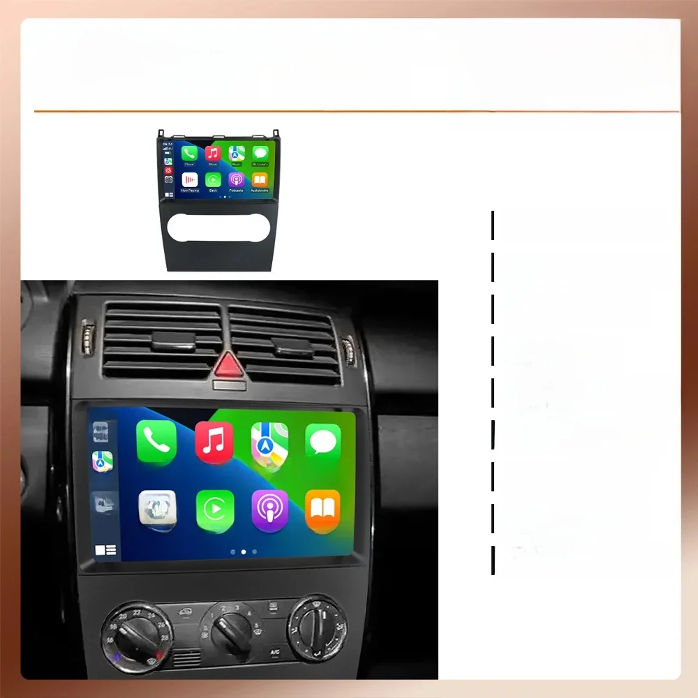 Android 14 Carplay android auto Voor Benz B200 A-Klasse W169 B-Klasse W245 2004-2011 auto intelligente systeem Multimedia Speler GPS - afbeelding 2