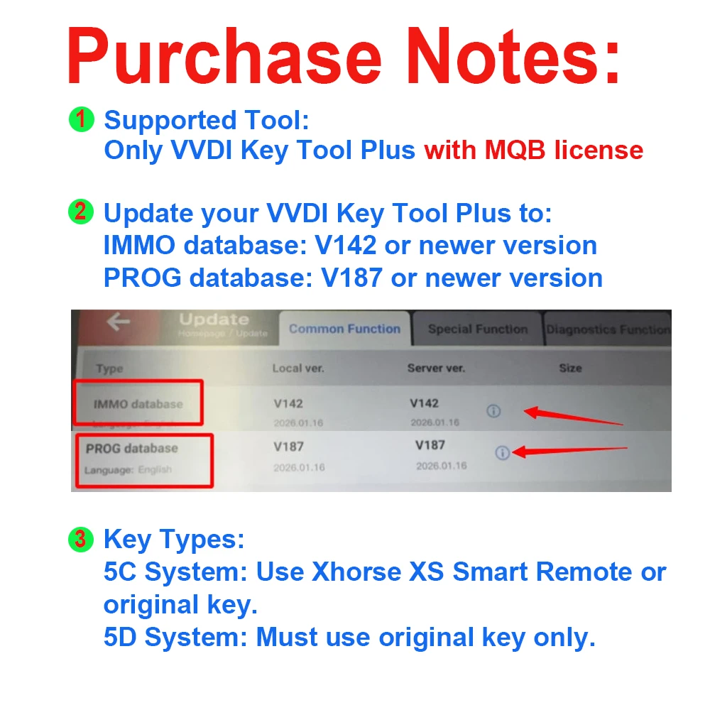 New ThinkElk 5C 5D Adapter for Xhorse VVDI Key Tool Plus Add 5C 5D Key For VAG MQB49 5C 5D Add Key For VW For Audi Read Key Data