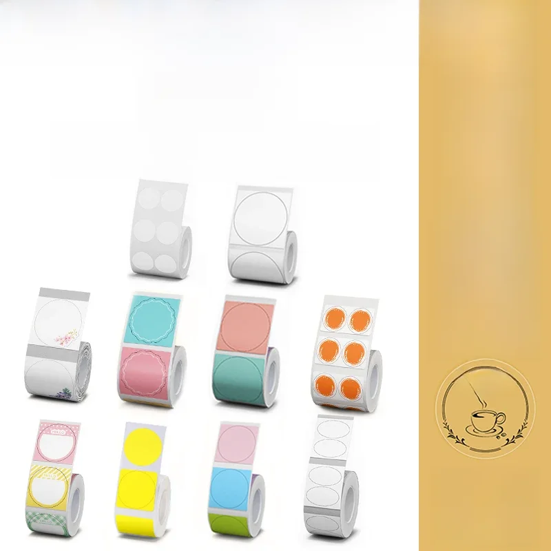 NiiMBOT B21 okrągłe naklejki etykiety naklejka termiczna samoprzylepny wodoodporny papier etykietowy dla B1 B21 Niimbot Mini przenośny termiczny — zdjęcie 2