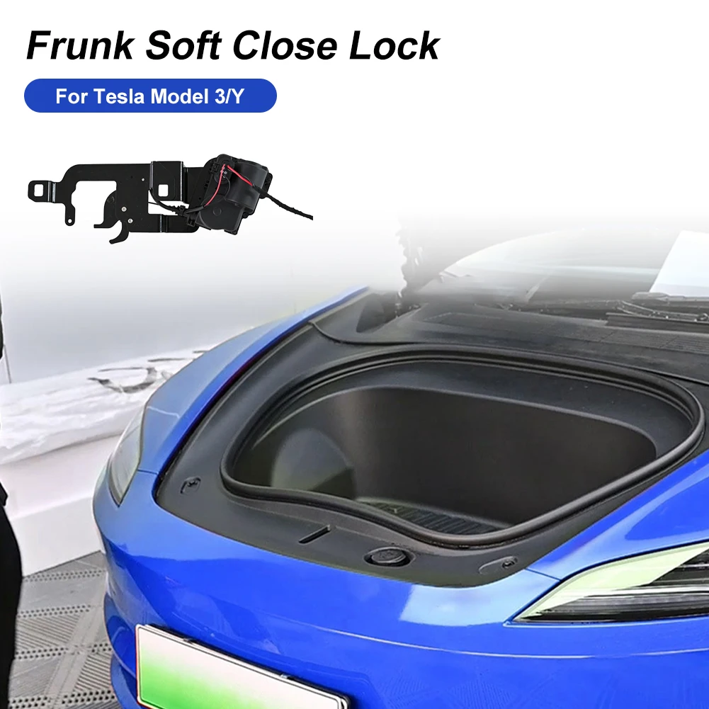 For Tesla Model 3 Y 2021 2022 2023 2024 Car Frunk Soft Closing Lock Front Trunk Close Lock Automatic Electric Cover System