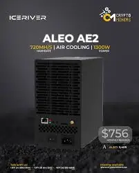 HH جاهز لشحن جهاز تعدين IceRiver AE2 720Mh/s 1300W ALEO